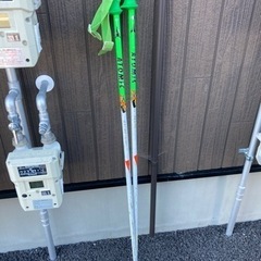 スポーツスキー板、スキーストック、シューズの画像