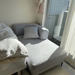 受渡決定【亀戸】2人がけソファー グレー ワンアームの画像