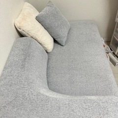 受渡決定【亀戸】2人がけソファー グレー ワンアームの画像