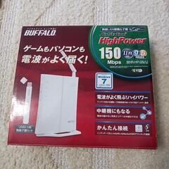 無線LANアンテナBuffalo WLE-DAHと無線LAN親機＆子機WHR-HP-GNのセットです。の画像