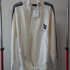 新品・未使用 メンズ  ニット ジップアップ カーディガン  L...
