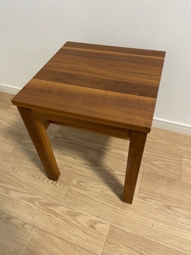【美品】無印良品 木製サイドテーブル ベンチ ウォールナット
