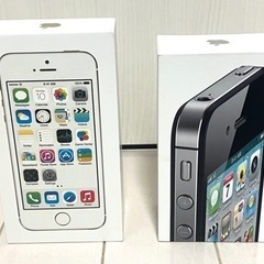 I phone4s ＆5s 箱 4sの未使用イヤホン付