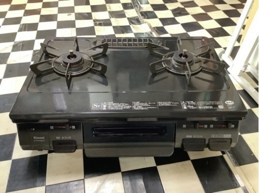 【リサイクルサービス八光】2020年製　リンナイガスコンロ　LPガス　右強火　RTE640BK2