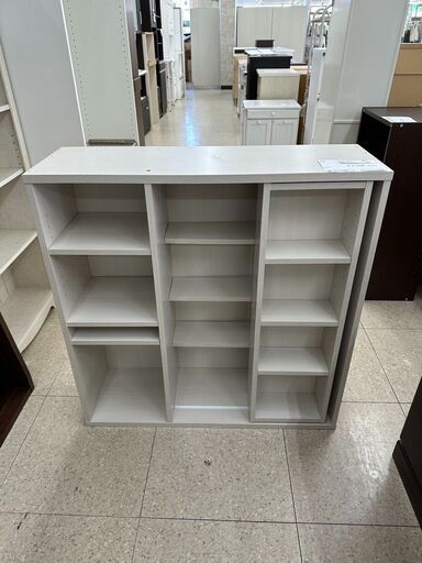 ★ジモティ割あり★  本棚 白 H92×D29×W90 クリーニング済み TJ5642