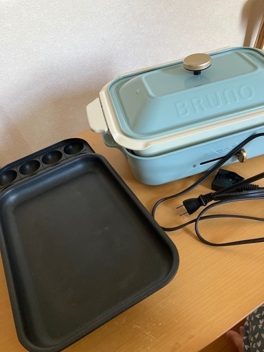 ぽぽ様ご成約 BRUNO ホットプレート コンパクト 鍋付き ブルーグレー