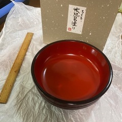 【新品】木地呂塗り　ろくろ鉢木製　　