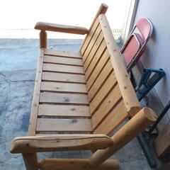 ２人がけウッドチェアの画像