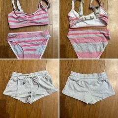 95cm  女の子 水着4点セットの画像
