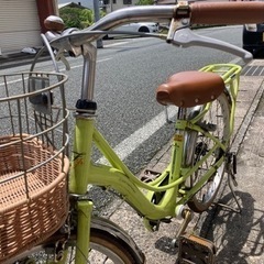 [決まりました]子供用自転車 黄緑/女の子用　サイズ20 の画像