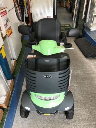【FU815】SERIO セリオ シニアカー 遊歩スマイル SBT41G グリーン  高齢者  便利  電動自転車  電動カート  クリーニング済 堺市 深井 【ジャングルジャングル深井店】