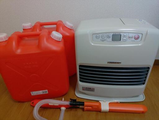 ファンヒーター　灯油タンク×2　電動ポンプセット
