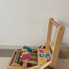 木製　押し車の画像