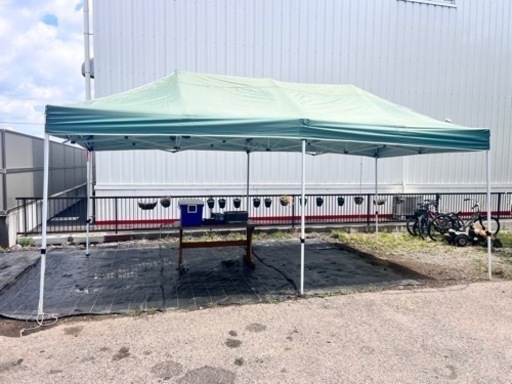 ワン
 タッチタープテント 幅600x300cm BBQ イベント