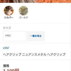 ヘアクリップ ニュアンス ヘアクリップ　ゴールドの画像