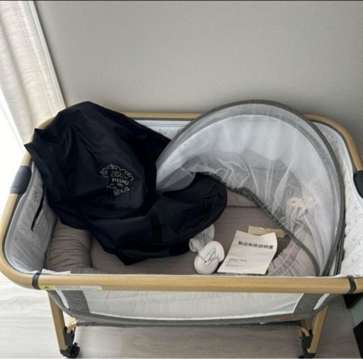 ベビーベッド　HZDMJ   高さ調節可 折りたたみ インナーベッド付き