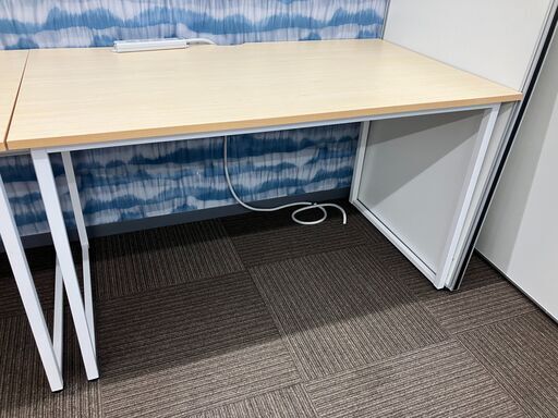 【美品】ワークデスク 幅1200×奥行700mm（ホワイト）