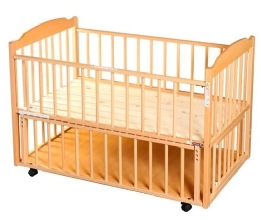 サワベビー 日本製ロングユースベッド D型ジョルノ ナチュラル　澤田工業