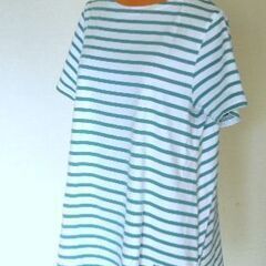ORCIVAL（オーシバル） グリーンストライプの半袖Tシャツ