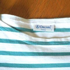 ORCIVAL（オーシバル） グリーンストライプの半袖Tシャツの画像
