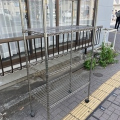 ７日PM～引取り可　スチールラック４段