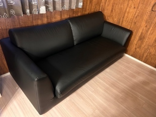【引渡し者決定】ニトリ合皮ソファー(Nシールド)3人掛けソファ