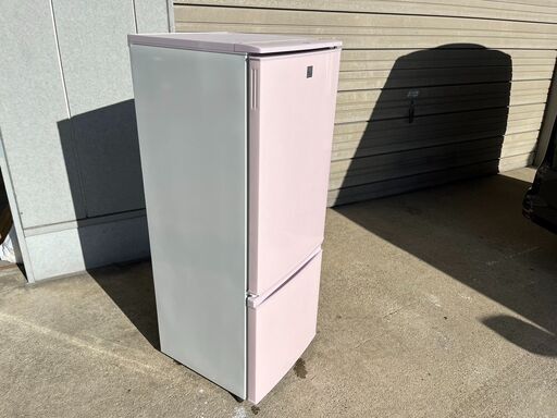 単身者向け 少し大きめな2ドア冷蔵庫 167L シャープ SJ-17E5-KP 2018年製 中古動作品 クリーニング済み