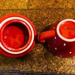 🍓可愛らしいふたつきスープマグ/マグカップ の画像