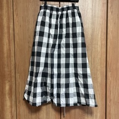 しまむら ロングスカート 前ボタン付き ギンガムチェック マーメイドシルエットの画像