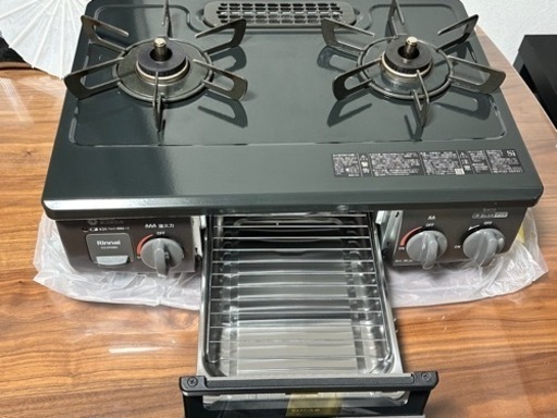 【美品】リンナイ グリル付きガステーブル KG35NBKL
