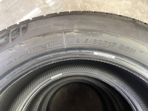 502-3)工賃込み！215/60R17 ブリヂストン セイバーリング中古4本セット！山あり2021年製