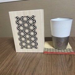 美濃焼　
うすづくり　てまりタンブラー　プラチナの画像