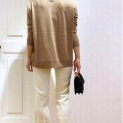 ドゥーズィエムクラス MILLENNIM Vネックプルオーバー ニット ベージュの画像