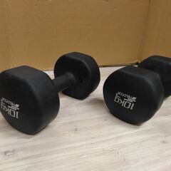 世田谷区近辺配送可能【10kg×2個セット】FIELDOOR 鉄アレイ 10kg シェイプアップ 筋力トレーニング [筋力トレーニング 筋トレ シェイプアップ 鉄アレー カラーダンベル]…の画像