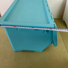 衣装ケース青、白2個セットの画像