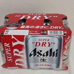 本日受け渡し決定！ビール　アサヒ　スーパードライ350m×6缶の画像