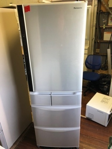 北九州市内配送無料　保証付き パナソニック Panasonic NR-E430V-N [エコナビ搭載冷蔵庫（426L・右開き） 5ドア シャンパン]