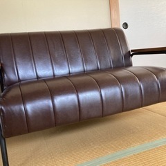 ソファ　ニトリ2人用合成皮革の画像