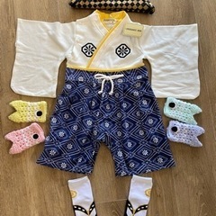 新品 袴ロンパース 兜 靴下 セット 