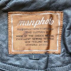 manphoto レザーカーコートの画像