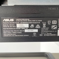 ASUS 32インチ4Kモニターの画像