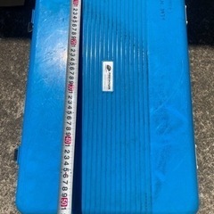 アウトドア　水　クーラーボックス　水色　ブルー　昭和レトロの画像
