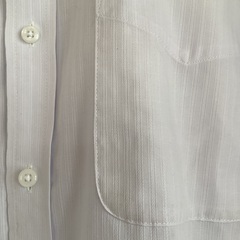 【中古美品】ワイシャツ　長袖　カッターシャツ　ビジネス　Lサイズ　首回り40 とても薄いブルー系の画像