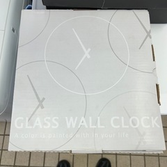 ガラス　掛け時計　水玉　　の画像