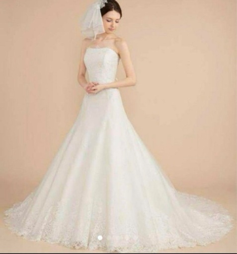 【最終値下11月末処分】ワタベウエディング　ウエディングドレス　エルマリアージュ　フルール　7号