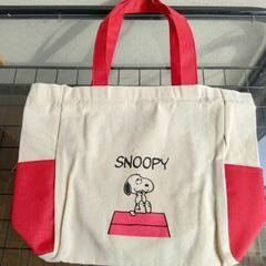 【未使用】スヌーピー ポケット付デザイントートバッグの画像