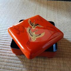 【値下げ】重箱漆器　松鶴