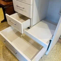 《売約済》【池上店】 食器棚　レンジボード　ハイタイプ　カップボード　スライドレール　レンジ台　キッチン収納　マルミツ　検　ニトリ　NITORI  コパン　片付け　　収納の画像