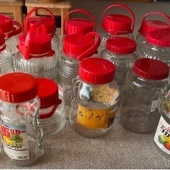 ★★★果実酒用のビン 保存容器 広口ビン　USED品　まとめて２０個 + ＠の画像