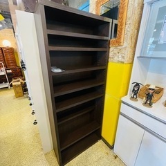 《売約済》【池上店】 フナモコ　コミックシェルフ　本棚　ハイシェルフ　大容量　棚　ラック　シェルフ　収納　可変式　高さ調整　CD DVD 2列　前後ろ　